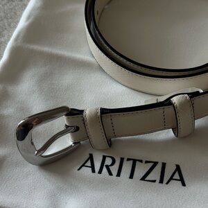 Aritzia Legendary Solid Brass Leather Belt